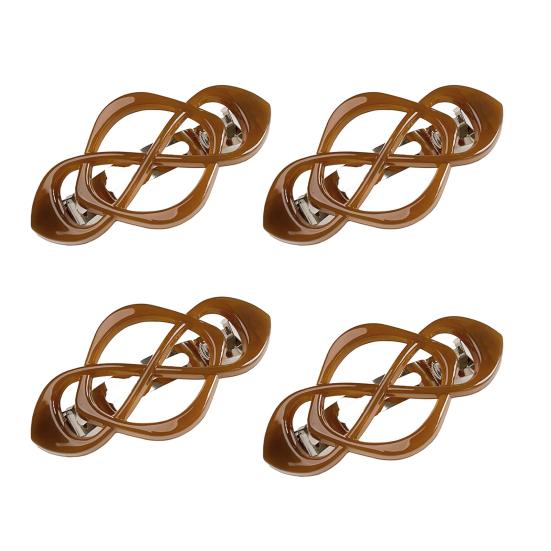 1/4Pcs Vintage French Hair Barrette Matte Finish Hair Clips Cross-Shaped Design Hair Styling Tool Hair Accessories