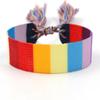 Ethnic Style Woven Bracelet with Embroidered Tassels - D Family DIY Promotion Wristband