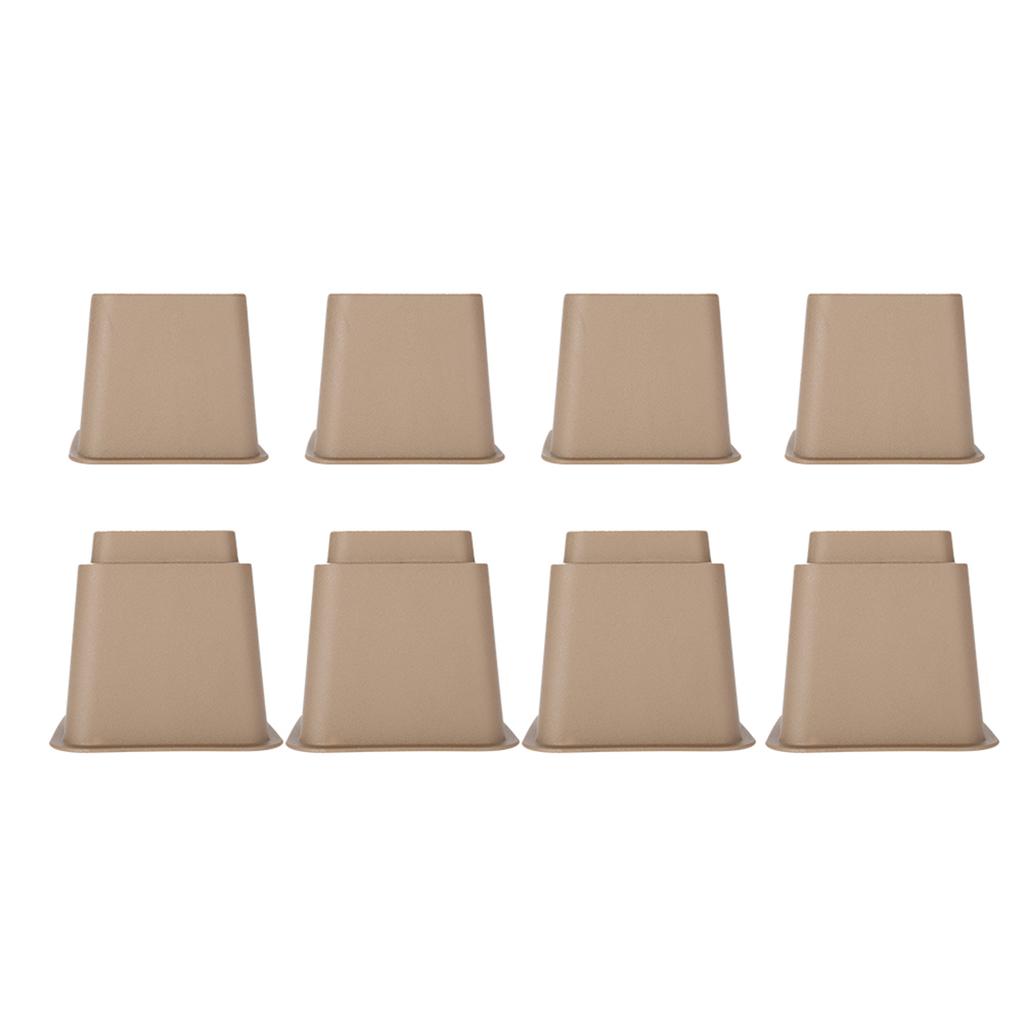 Furniture Raisers   Bed Chair Sofa Riser Feet Lift Set 4 x 5"& 4 x 3" Black