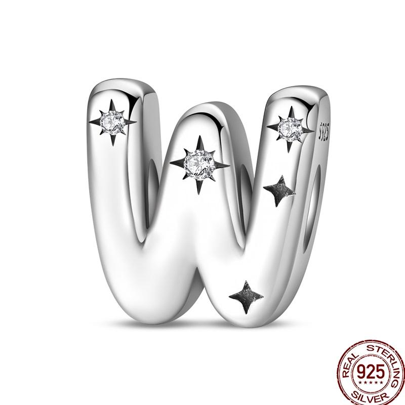 Copper 26 Letter A-Z Alphabet Charm Beads Fit Original Bangle Bracelet Necklace Pendant Jewelry Accessories Making