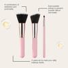 Makeup Brush Set 3 Pieces Flat Top Kabuki Brush Angled Contour Brush Precision Detail Brush for Face Application and Blending