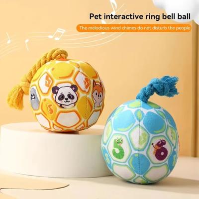 VerdeVilla Hundespielzeug für kleine Hunde, Interaktives Hundespielzeug Quietschender Hundeball Spielzeug Seil Plüschspielzeug Weiches gefülltes Hundespielzeug Hundekau