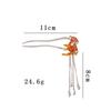 U Shape Chinese Style Red Fish Hair Sticks for Women Tassel Beads Hairpin Hanfu Wedding Glitter Jewelry Hair Accessories