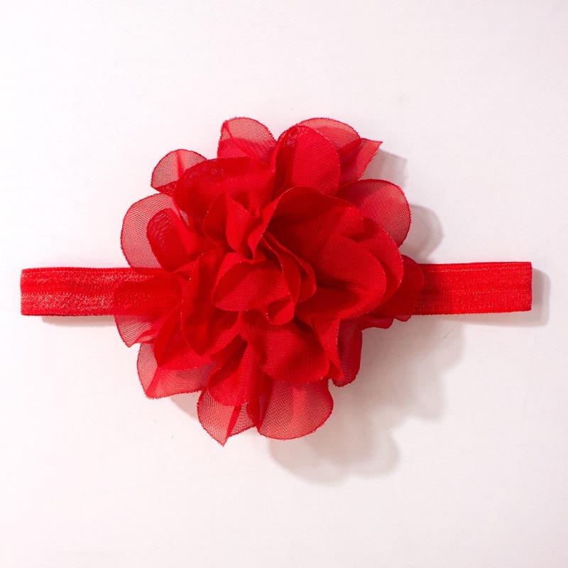 New baby headband, cute solid color flower children's headscarf, thin baby hair accessories in summer