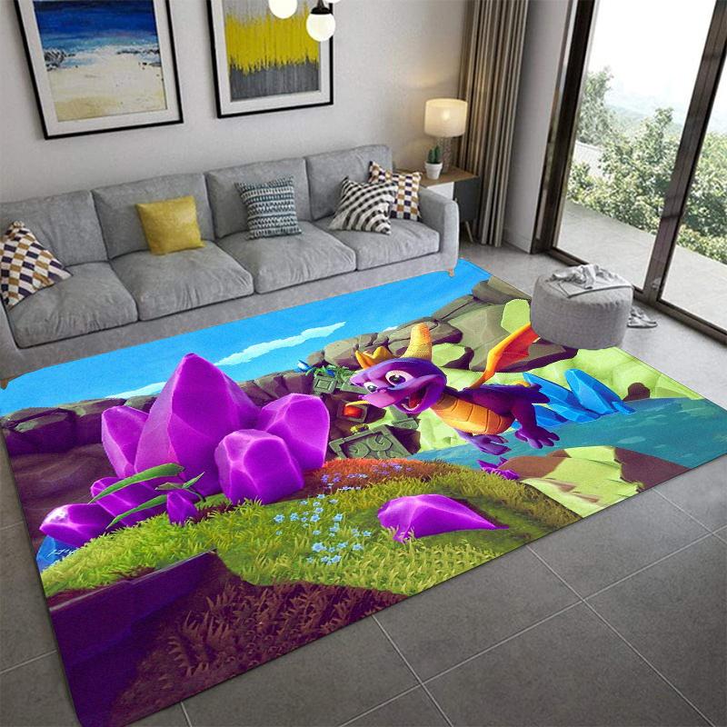 S-Spyro's Dragon Printed Carpet Fashion Yoga Mat Non-Slip Carpet Bedroom Decoration Outdoor Carpet Bedroom Birthday Gift