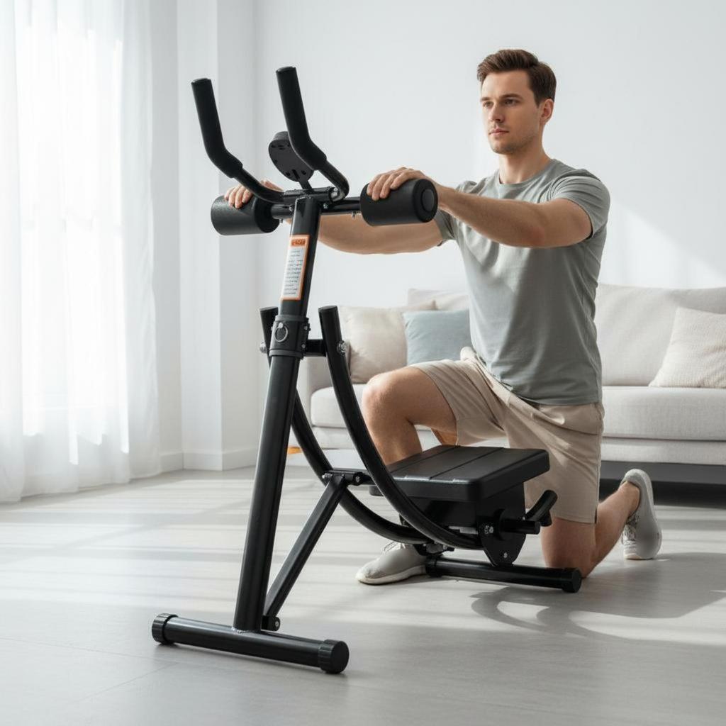 Ab Crunch Machine Home Use Midsection Instructor No Installation for Indoor