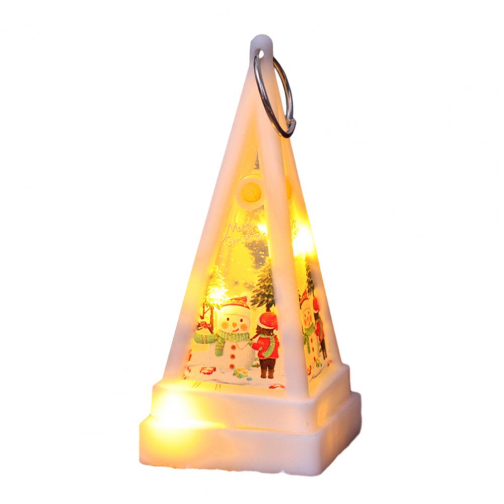 Christmas Night Light Cute Christmas Scene Lights Festive Santa Claus Snowman Lantern Christmas Night Light for Garden Party