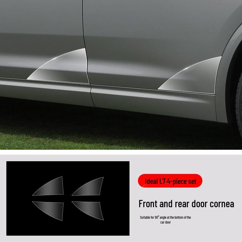 Ideal L7 Car Door Protection Stickers: Custom-Cut TPU Transparent Film for Door Triangle Area.