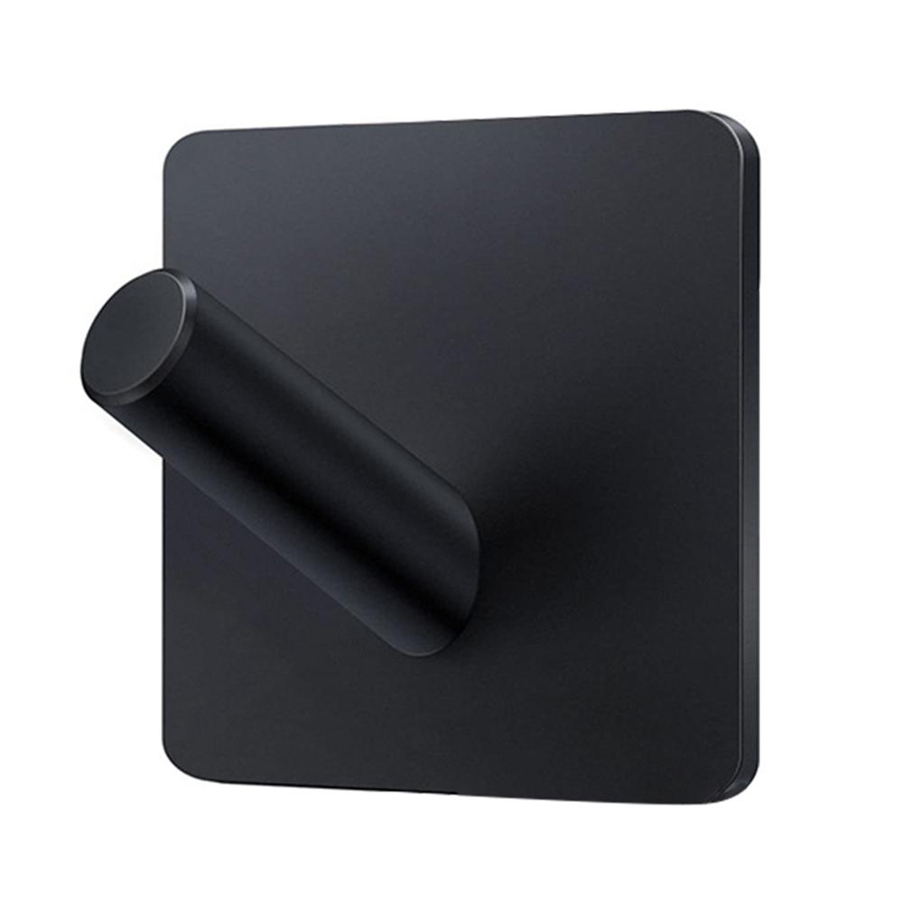 

Stainless Steel Adhesive Hook No Drill Square Wall Sticky Hanger for Bathrooms Kitchen Close A