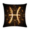 Constellation Zodiac Rune Printed Pillowcase Home Bedroom Living Room Sofa Cushion Cover 45X45Cm Peach Skin Pillowcase