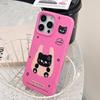Cartoon Niedliche Schwarze Katze Handyhülle für iPhone 15 iPhone 16 Pro Max