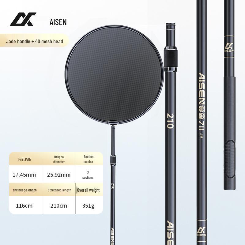 Red de Pesca Telescópica Aisen Ultraligera Súper Dura de Alto Carbono para Pesca Deportiva de Peces Grandes
