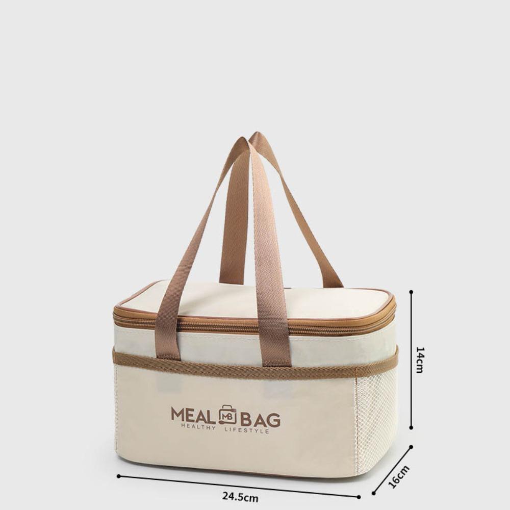 Portable Insulated Lunch Box Storage Bag Large Capacity Waterproof&Dustproof Picnic Handbag Food Thermal Bag