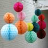 Hot Sale 10/15/20/25/30cm Decorative White Gray Tissue Paper Lantern Honeycomb Ball Wedding Kid Birthday Decoration Babyshower