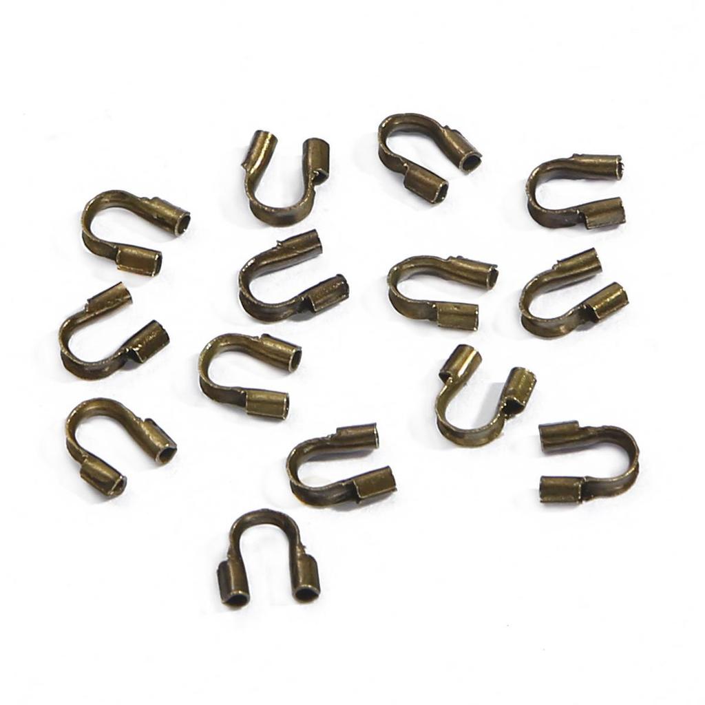 Handmade U-Shaped Cable Protector End Cap for DIY Necklace and Bracelet Accessories.