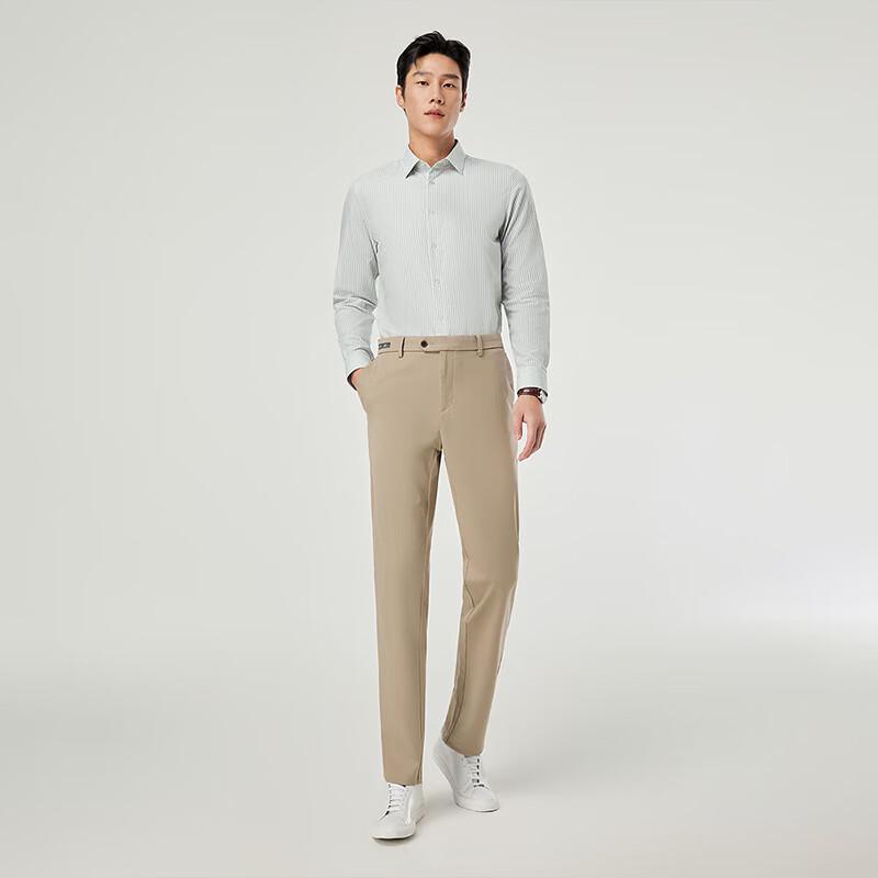 YOUNGOR Men's Breathable Long Sleeve Shirt VLZS114816QBA