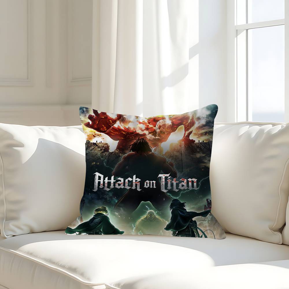 Anime Attack ON Titan Office Cushion Pillowcase Car Cushion Cover45X45CM Lumbar Pillowcase Sofa Pillowcover