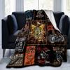 1pc Motorcycle Themed Throw Blanket Biker Quotes & Sayings for Home Decor, Couch Cover, Travel .W037