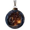 Ornamenti Divertenti per Albero di Natale a Forma di Palla Sportiva 3D Micro Scena Ornamento Sportivo Festivo Palla Trasparente Decorazione da Appendere Ornamento per la Casa