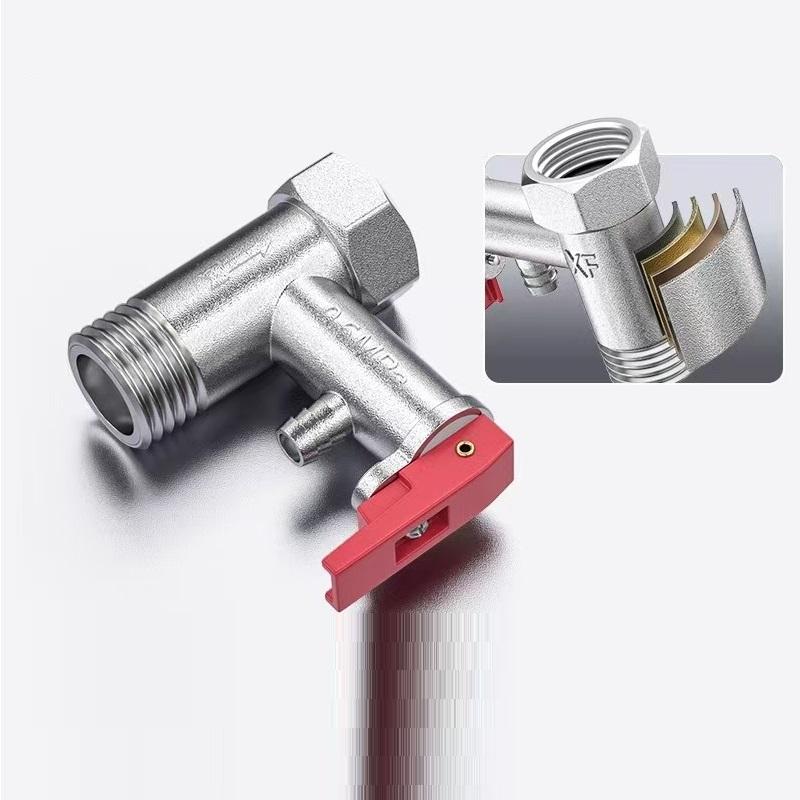 1Pcs Electric Water Heater Safety Valve Pressure Relief Valve Boiler 1/2Inch Threads Brass Adjustable Safety Check Valve