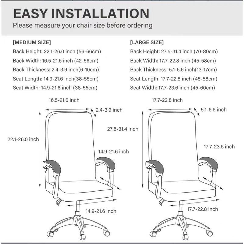 Office Armchair Cover Elastic All-inclusive Universal Computer Chair Cover One-piece Dustproof Non-slip Computer Swivel Chair Cover
