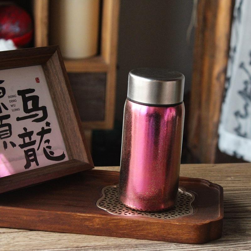 New Insulated Cup Men&Women Water Cup Portable Tea Cup Business Office Cup Titanium Cup Hot and Cold Pure Titanium Insulation Bottle