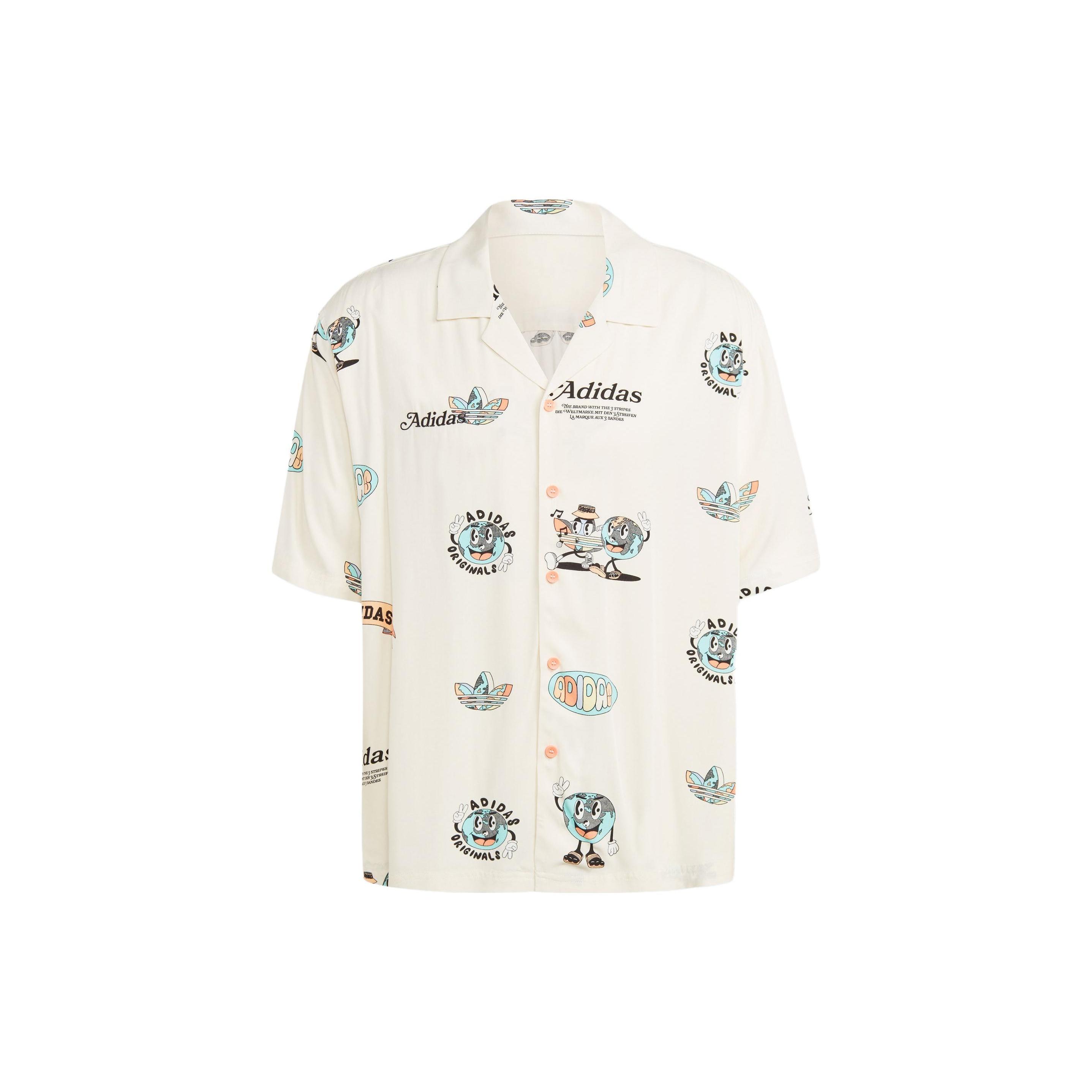 adidas Enjoy Summer Resort Shirt Asia Sizing Beige Men s IT8179 XS
