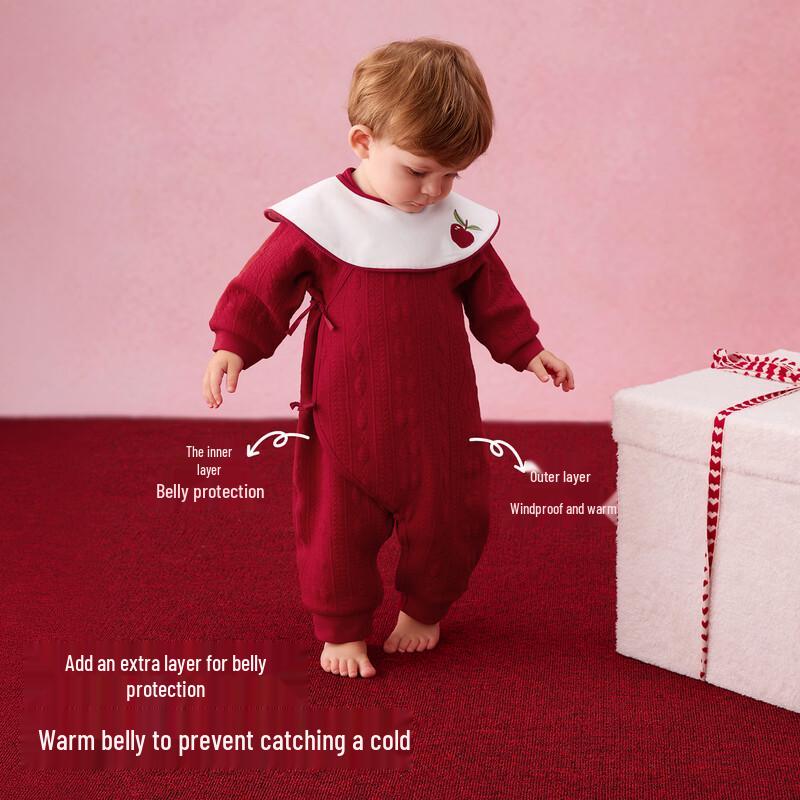 Betaise Baby Quilted Long-Sleeve Romper