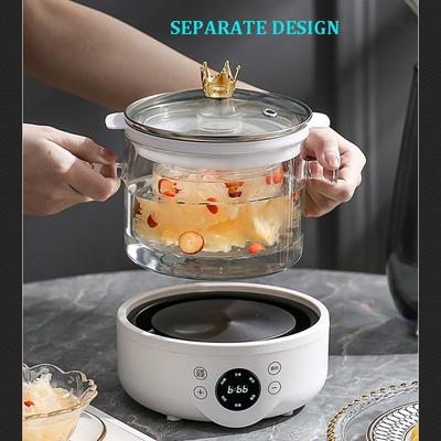 500W Household Smart Soup Boiler Teapot Digital Touch Panel 1.5L Jug & 500ML Stew Pot Multi Functional Health Pot