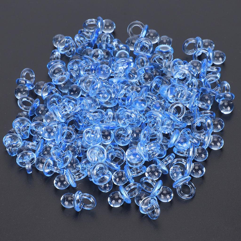 200Pcs Acrylic Pacifier Baby Nipples Baptism Birthday Gift   Decoration Accessories