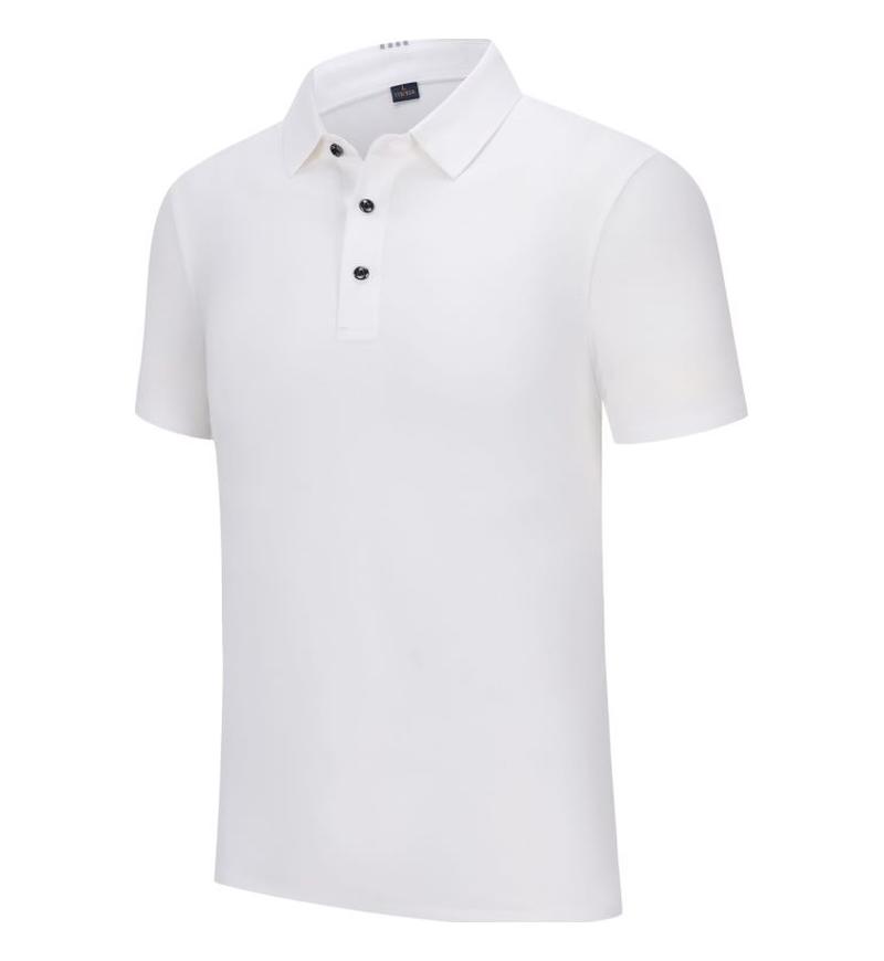 Sommer-Overalls Hemd Atmungsaktive Bequeme Oberteile Revers Kurzarm Einfarbig T-Shirt YG-241