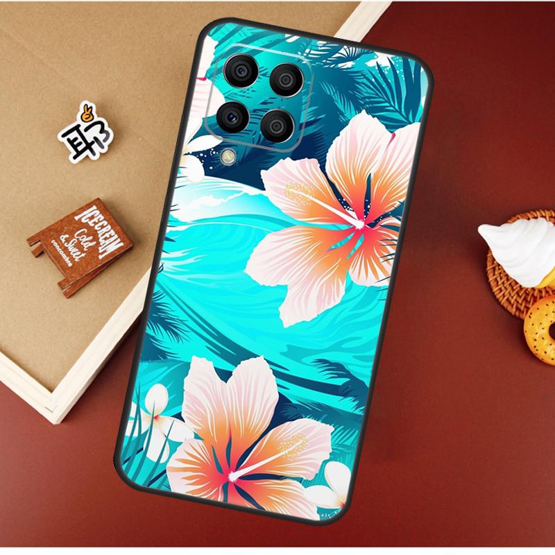 Tropical Paradise Hawaiian Flower Case For Samsung Galaxy M51 M31 M21 M11 M16 M36 M56 M53 M12 M32 M52 M15 M35 M55 M14 M34 M54