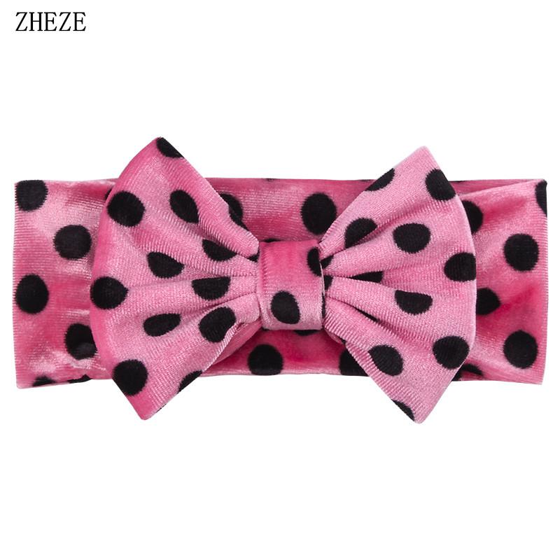 Baby Soft 5" Hair Bow Headband Kids Girls Velvet Headwrap Turband Toddler Photo Pro DIY Hair Accessories