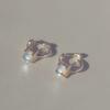 925 Silver Ellie Aurora One-Touch Ring Earrings W