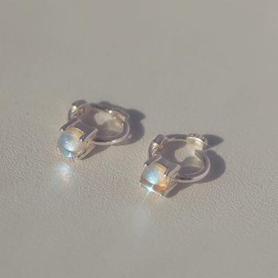 925 Silver Ellie Aurora One-Touch Ring Earrings W