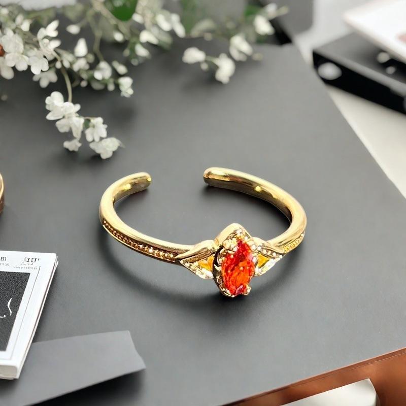 Yes, I Touched The Imitation Red Corundum Zir*****Pen Ring, Light Luxury, High-End Sense, Niche Ring Woman.