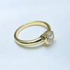 Huirtan Chic Heart Cubic Zirconia Women Rings Gold Color Statement Girls Finger Accessories Love Proposal Engagement Jewelry