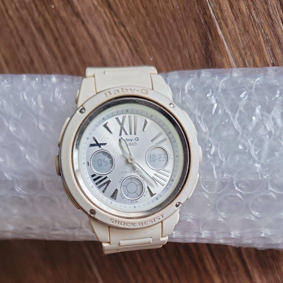 CASIO Baby-G SHOCK RESIST Ana-Digi Watch White with bonus