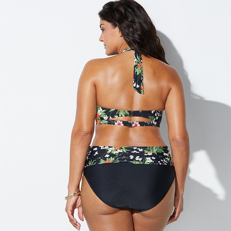 Split Swimsuit, Sexy Printed Bikini Set Plus Size Swimsuit Two-piece Women's Swimsuit