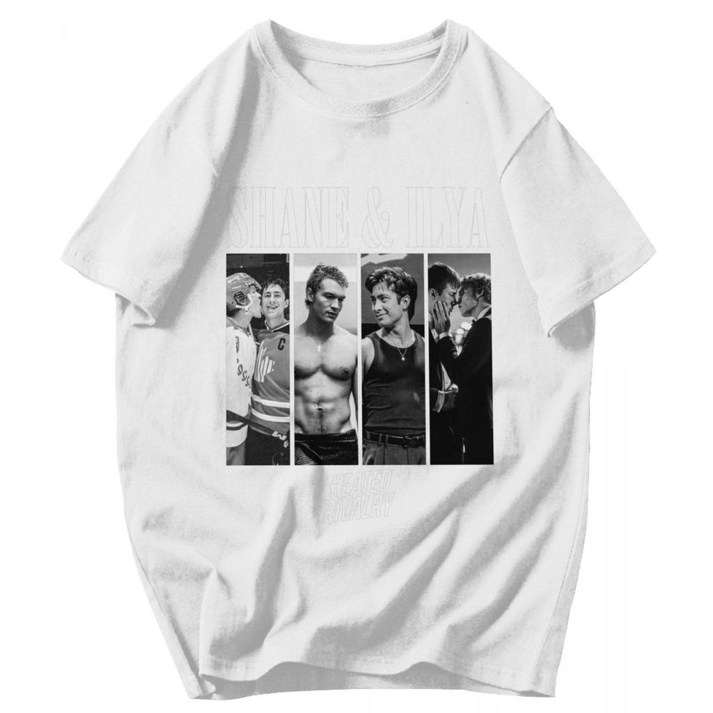 Men T Shirt Shane And Ilya Heated Rivalry Gifts Y2K Graphic Anime Unisex Clothing T Shirts