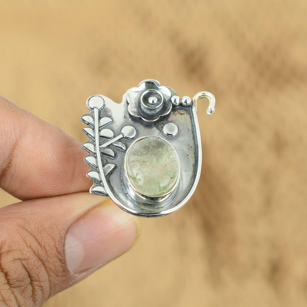 Mothers day Deal Oval Moonstone Stone New Flower Engagement Ring Sterling Silver