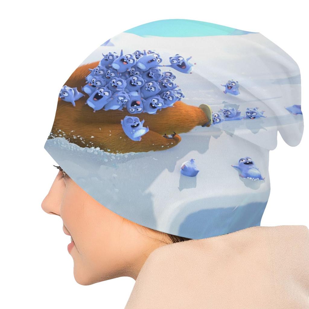 Grizzy And The Lemmings Bonnet Hat Hip Hop Street Skullies Beanies Hats Anime for Unisex Women Knitting Hats Warm Dual-use Cap