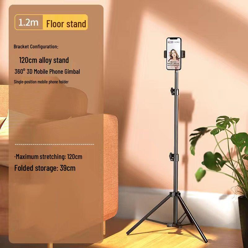 Multifunctional Phone Holder & Tripod with Fill Light for Live Streaming, Photography, and Selfies