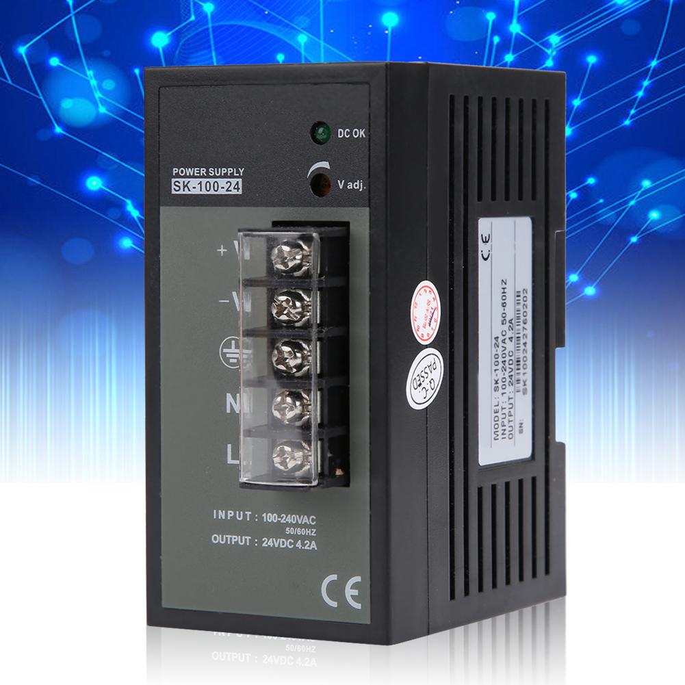 Rail Switching Power Supply Din Industrial Grade Adjustable Switch SK?100?24 100?240VAC