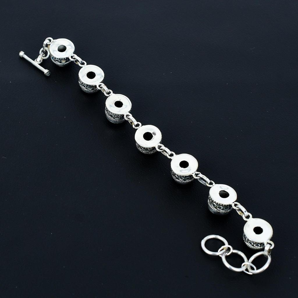 Natural Lapis Lazuli Bracelet 925 Sterling Silver Bracelet Adjustable Chain Bracelet Handmade Boho Bracelet Gemstone Jewelry Engagement Gifts