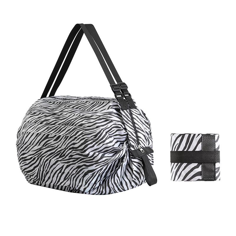 Folding Shopping Bag Portable Ultralight Environmental Protection Bag  Supermarket Large-capacity Waterproof Grocery Bag Handheld Cloth Bag