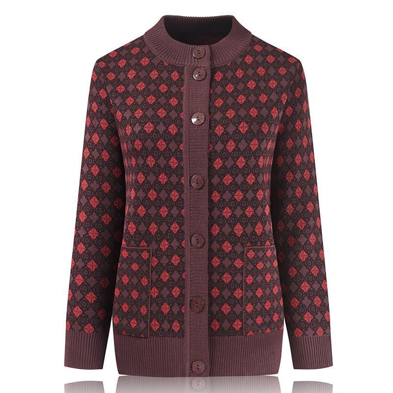 Grandma’s Cardigan: Spring & Autumn Outerwear for Elderly Women