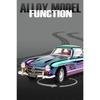 Classic 1/32 Benz 300SL Electroplated Version Alloy Diecast Metal Model Sound Light Pull Back Toy Miniatures Vehicle Ornament Gifts