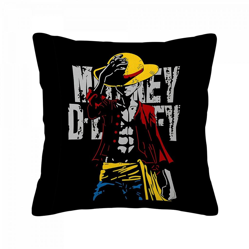 One Piece Monkey D Luffy Pillow Cover Anime Fans Exclusive Limited Edition Treasure Themed Decor for Bedroom Dorm Room