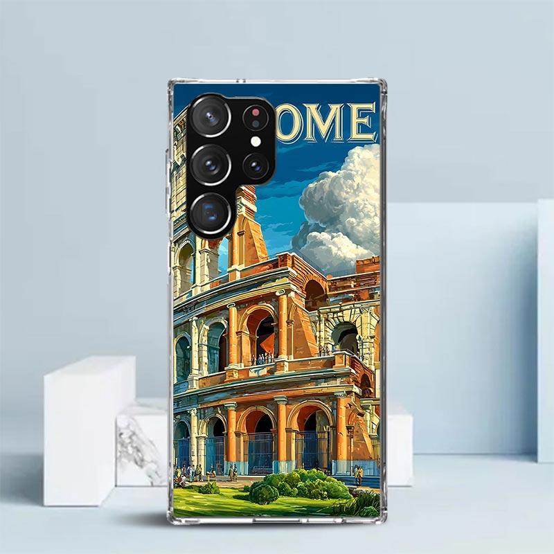 

Roman Colosseum Soft Cover for Samsung Galaxy S25 Edge S26 S24 S23 Ultra Phone Case S22 S21 Plus S20 FE Print Pattern Shell Gala Samsung S23 Plus